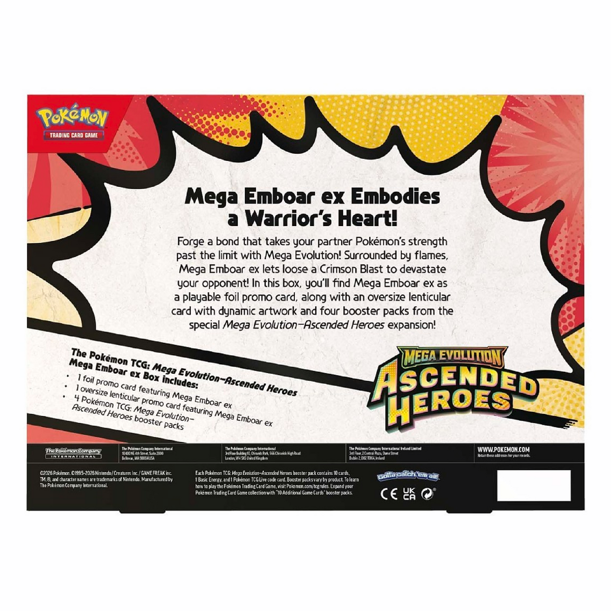 Pokémon Ascended Heroes Mega Emboar ex Box (EN)