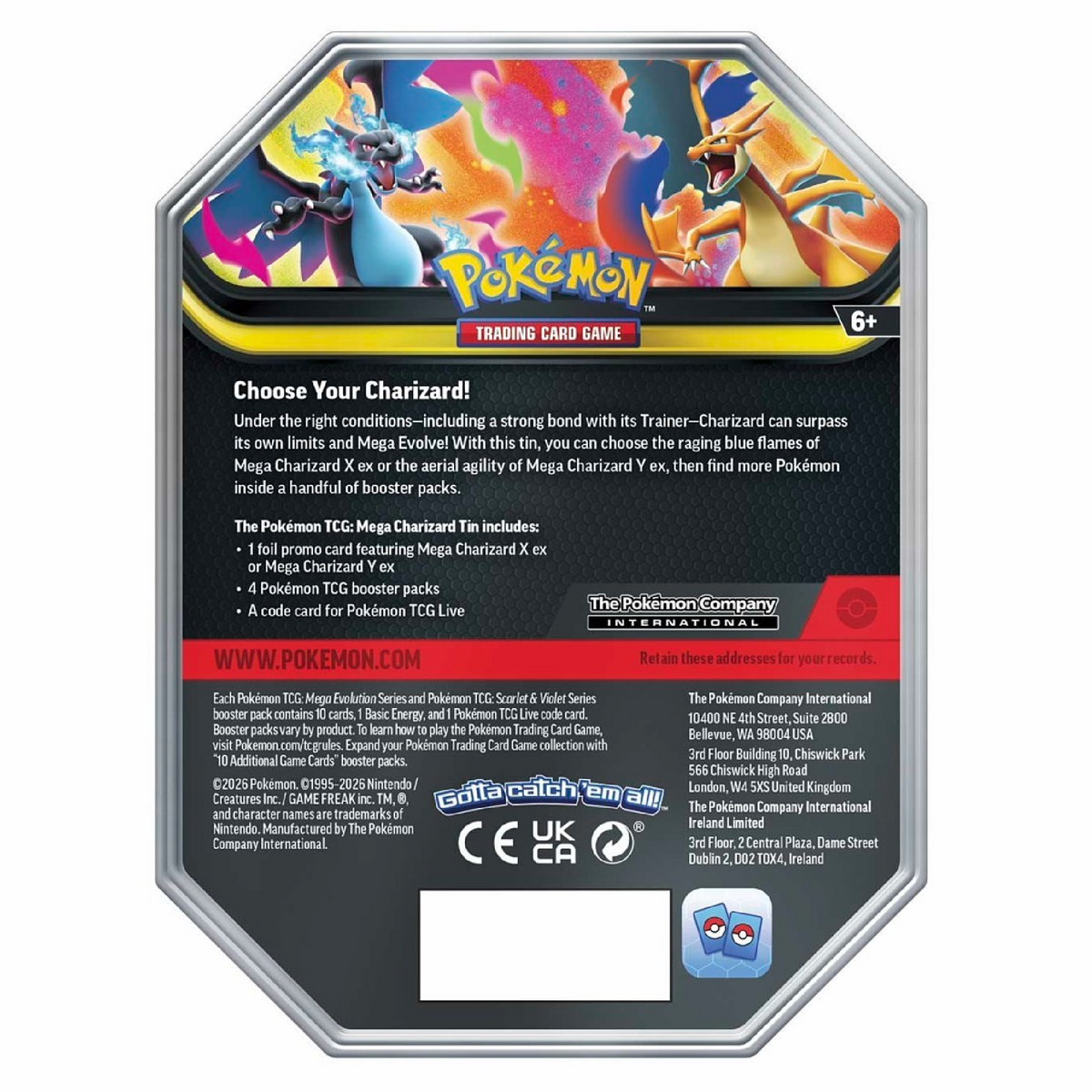 Pokémon Mega Charizard X ex Tin (EN)