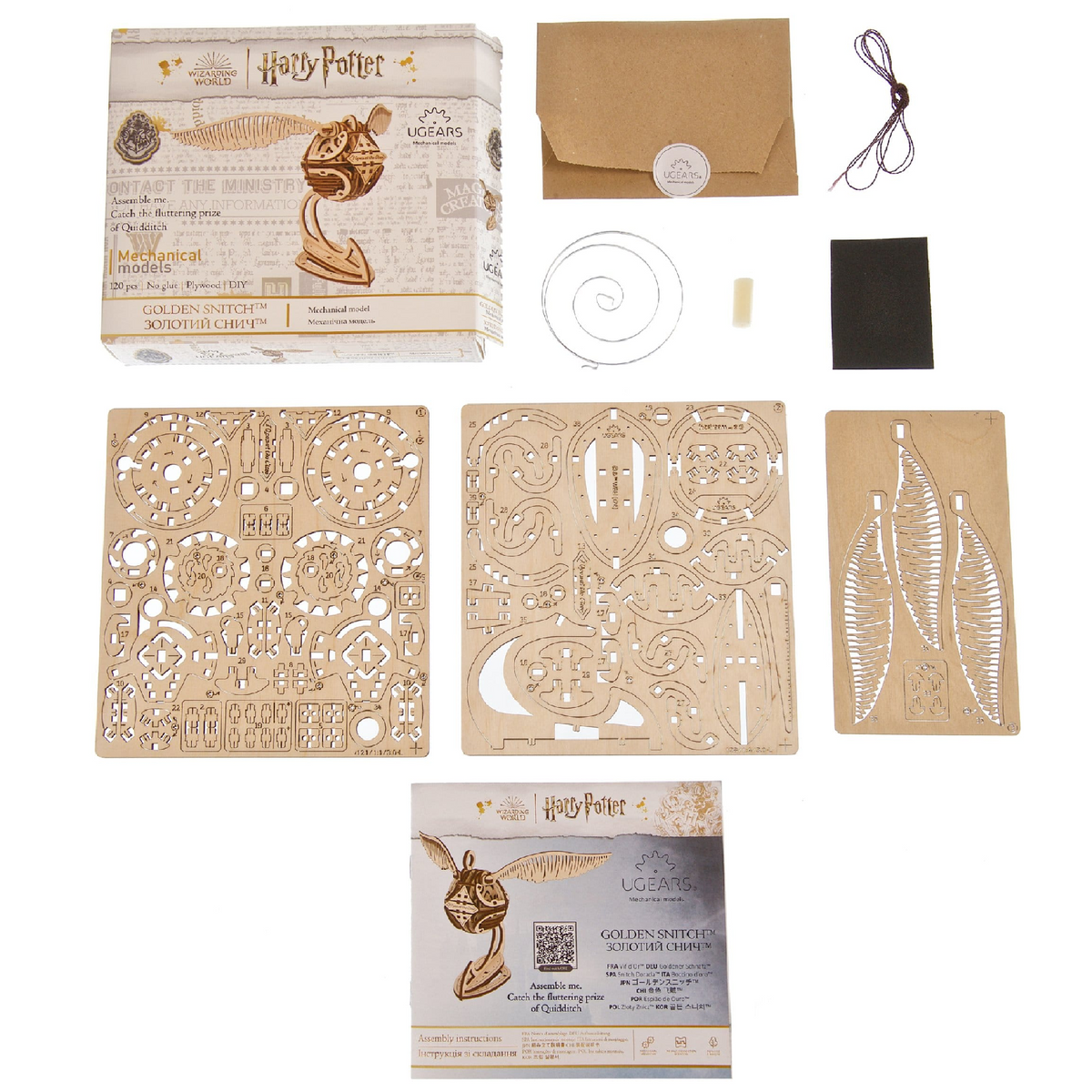 Ugears Harry Potter Wooden Model Kit Golden Snitch