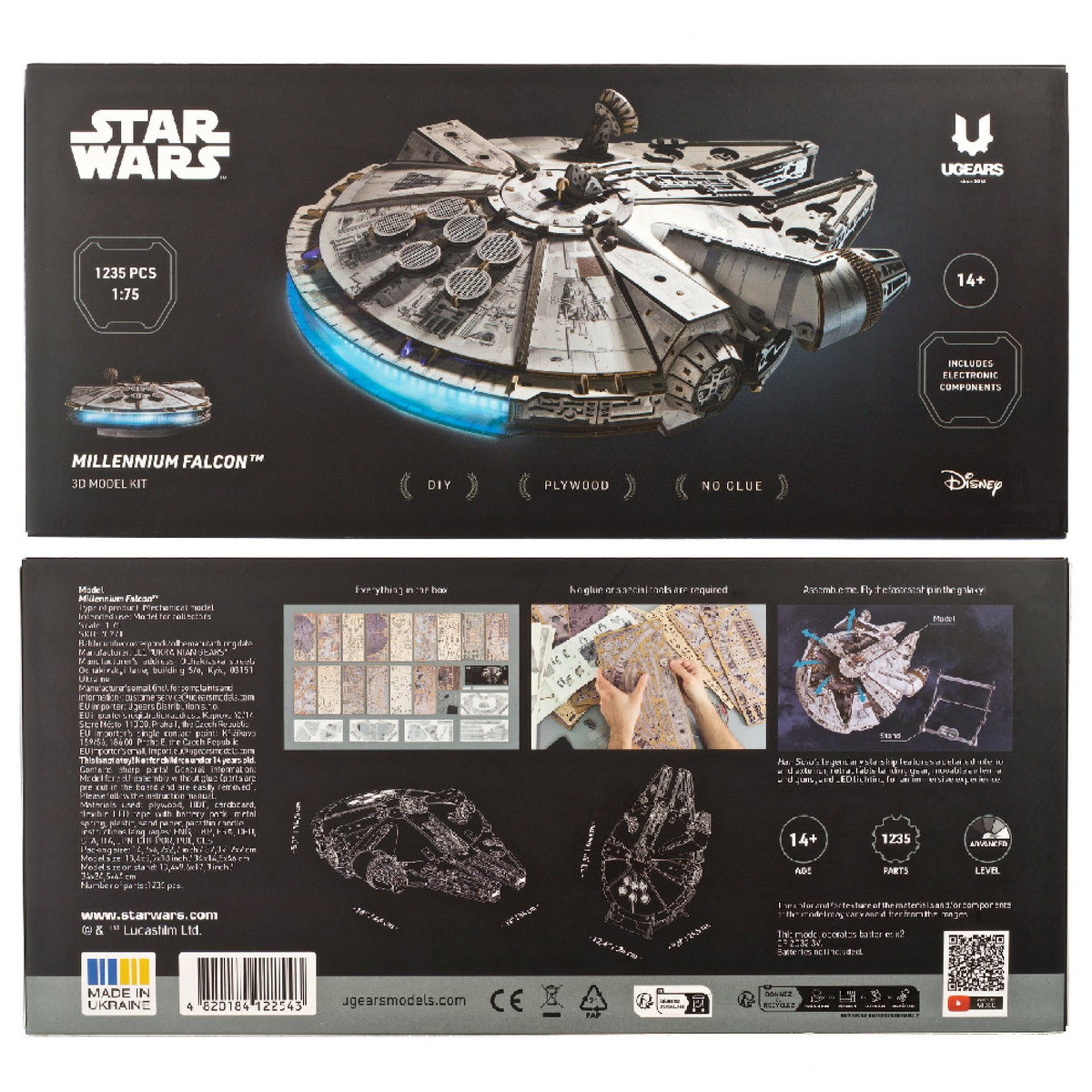 Ugears Star Wars Wooden Model Kit Millennium Falcon