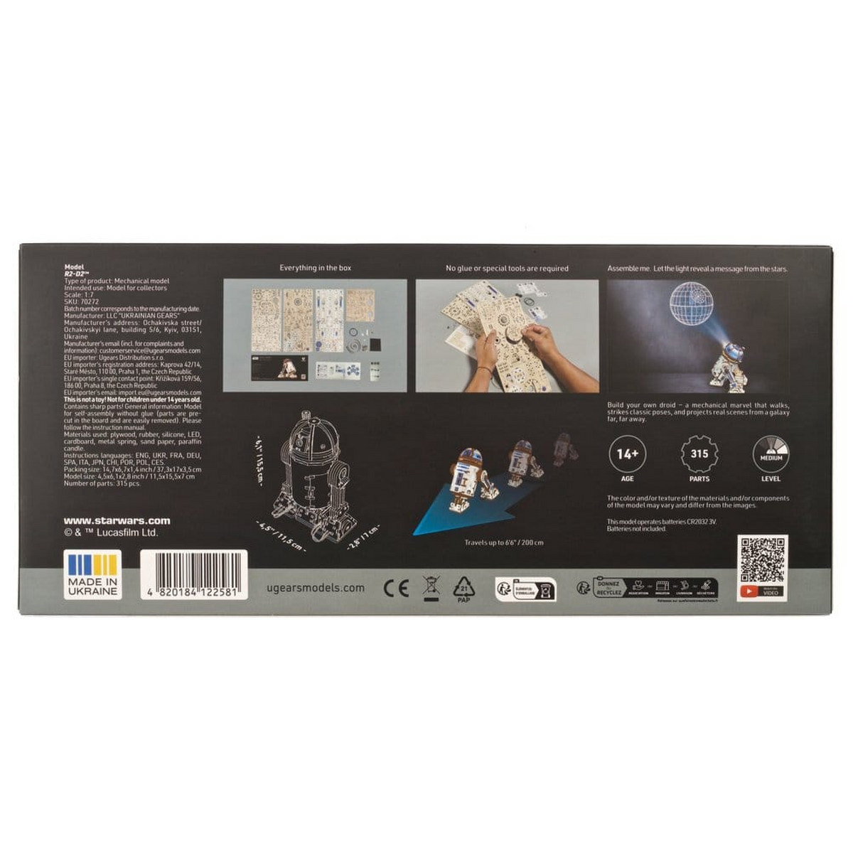 Ugears Star Wars Wooden Model Kit R2-D2
